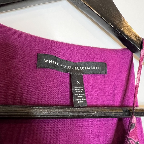 WHBM Dress Halter Purple Ruffle Floral Maxi Dress - Picture 4 of 7